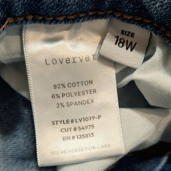 Lovervet by Vervet Benefits Mid Rise Cropped Straight Leg Jeans LV1079 - Picture 8 of 9